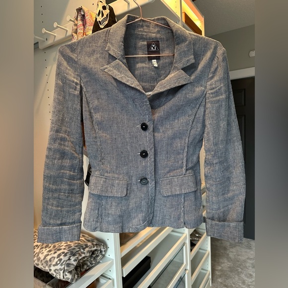 Armani Jeans Women's Elegant Gray Blazer - Picture 1 of 8